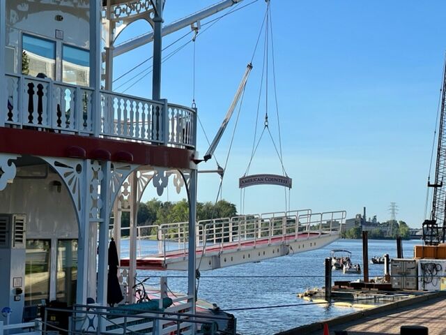 Boaters look on